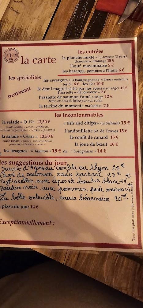 Ô dix sept - Menu Image 3